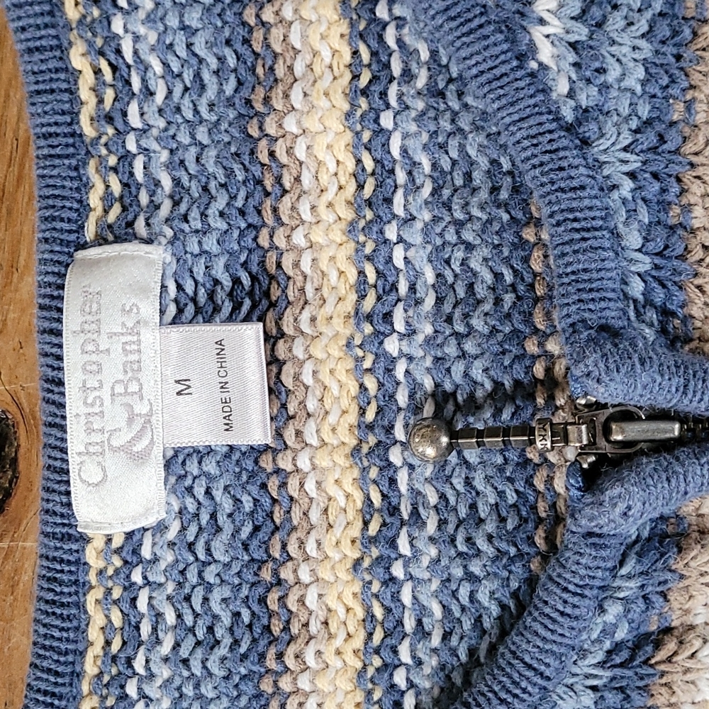 Christopher Banks zipper cardigan medium - Picture 3 of 6